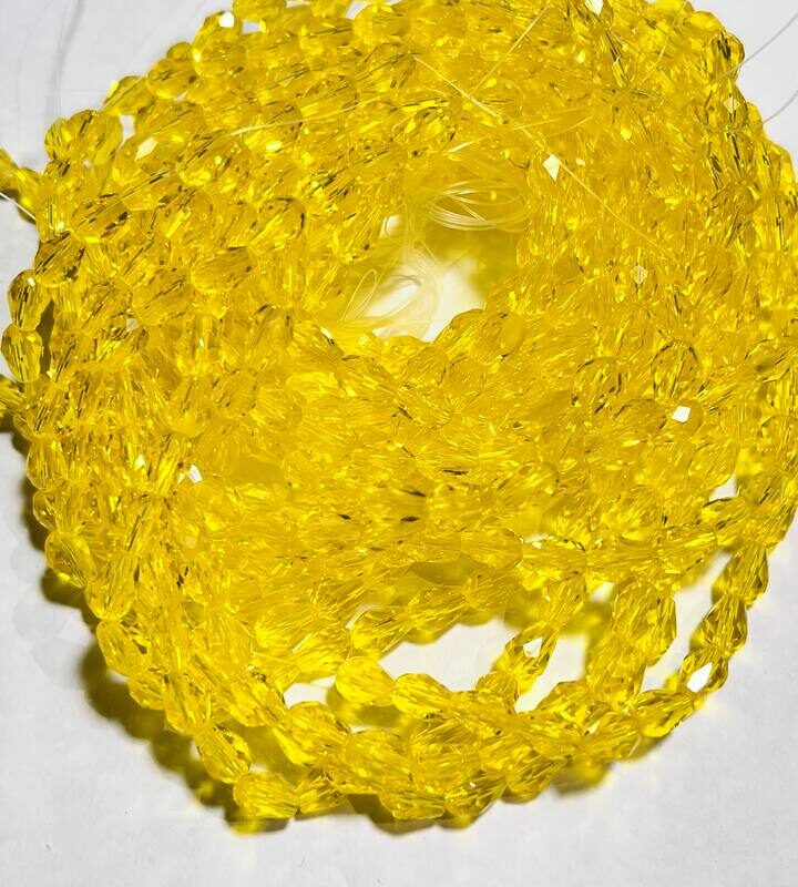 Капелька 6х8 жовта прозора