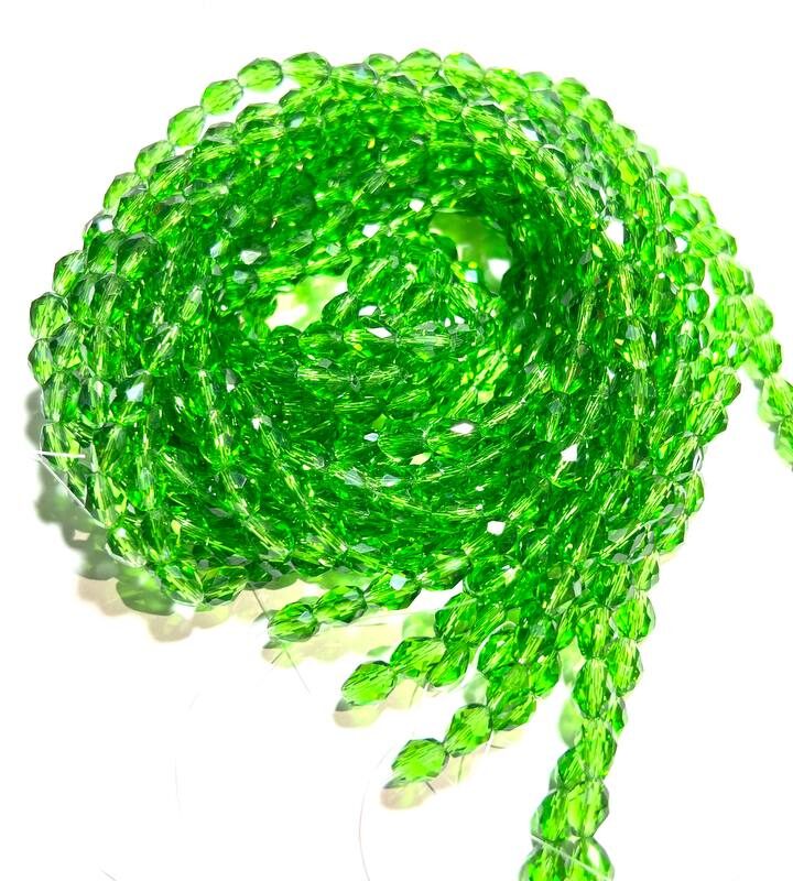 Капелька 6х8 зелена прозора