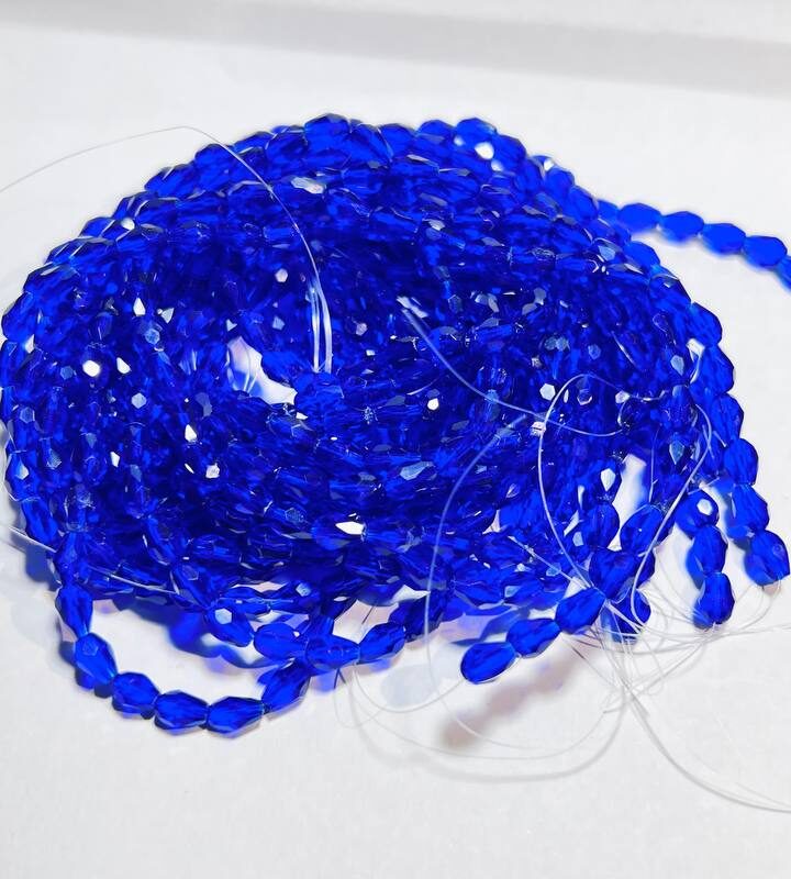 Капелька 4х6  синя прозора