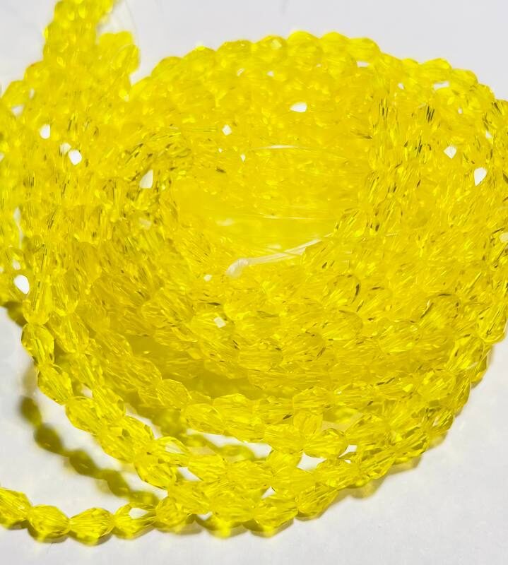 Капелька 4х6 жовта прозора