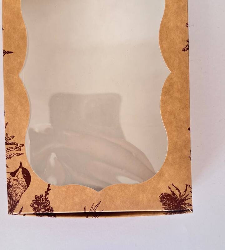 Коробка 10х15х3 крафт малюнок