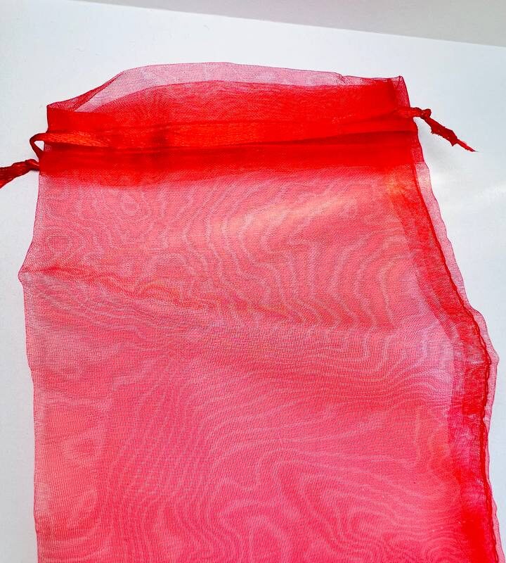 Подарункові мішечки з органзи 17,5х13 см червоний