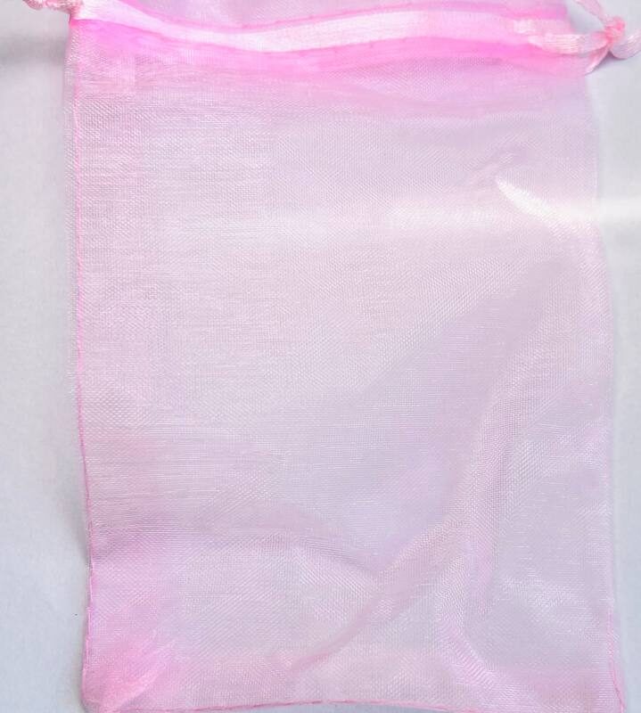 Подарункові мішечки з органзи 9х14 см  рожевий