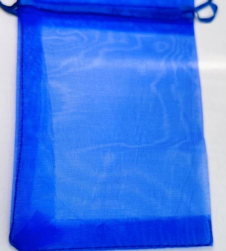 Подарункові мішечки з органзи 9х14 см синій