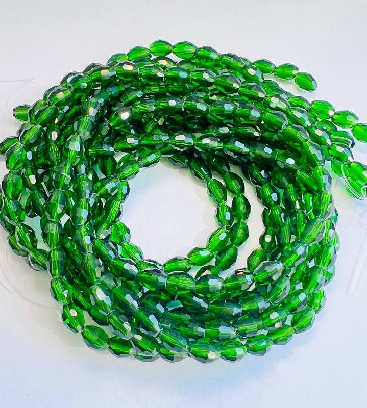 Рис 6х8 мм, зелений прозорий