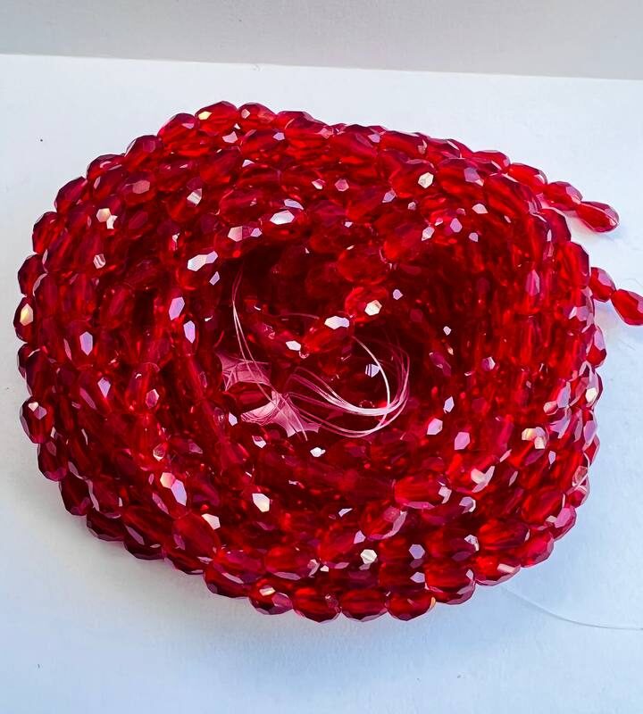 Капелька 6х8 бордова прозора