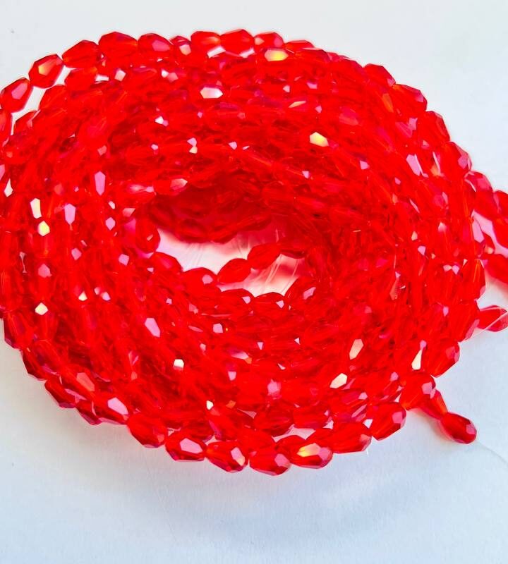 Капелька 6х8 червона прозора