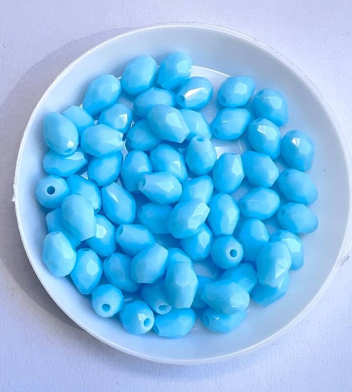 Капелька 6х8 мм, голубий