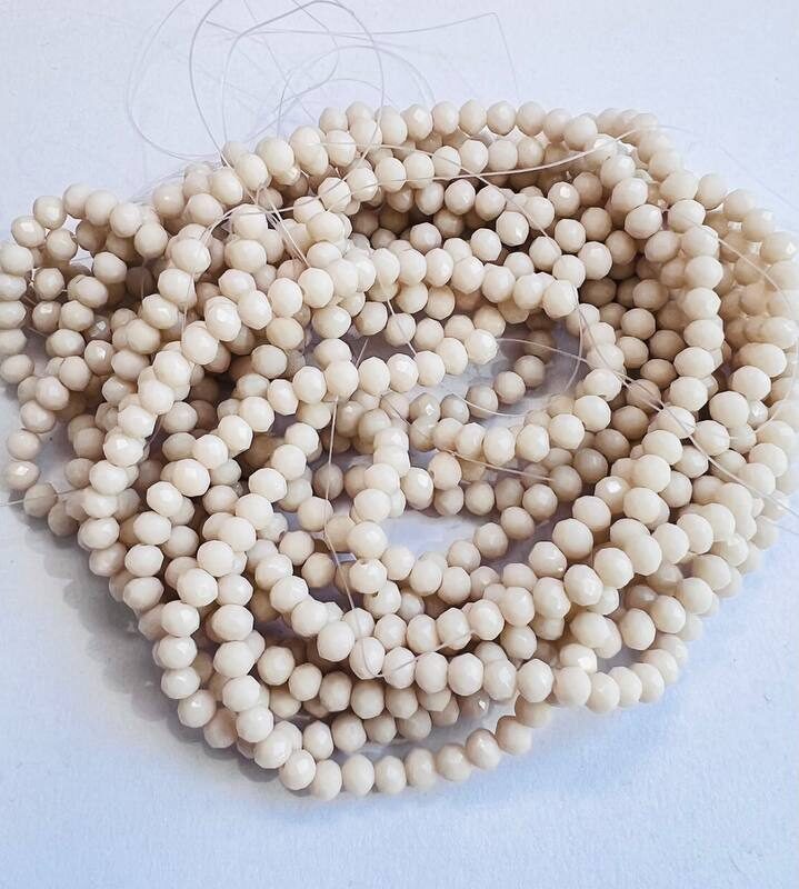 Ронделі 4 мм, кремовий натуральний