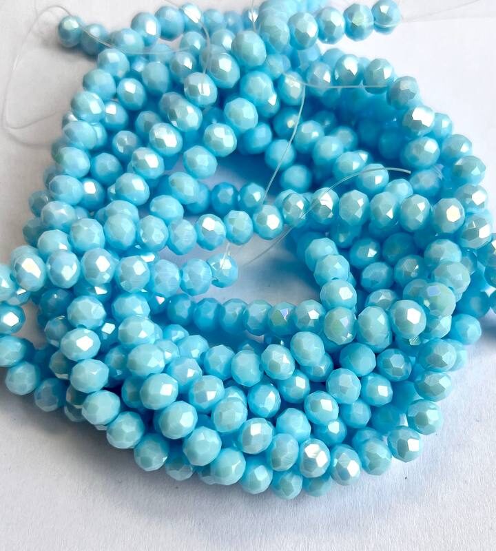 Ронделі 6мм, блакитний з переливом