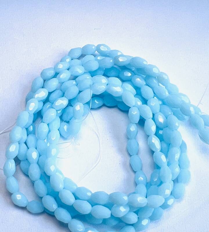 Капелька 4х6 мм, світло голубий