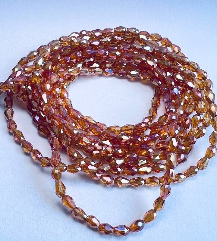 Капелька 4х6 мм, карамельно прозорий