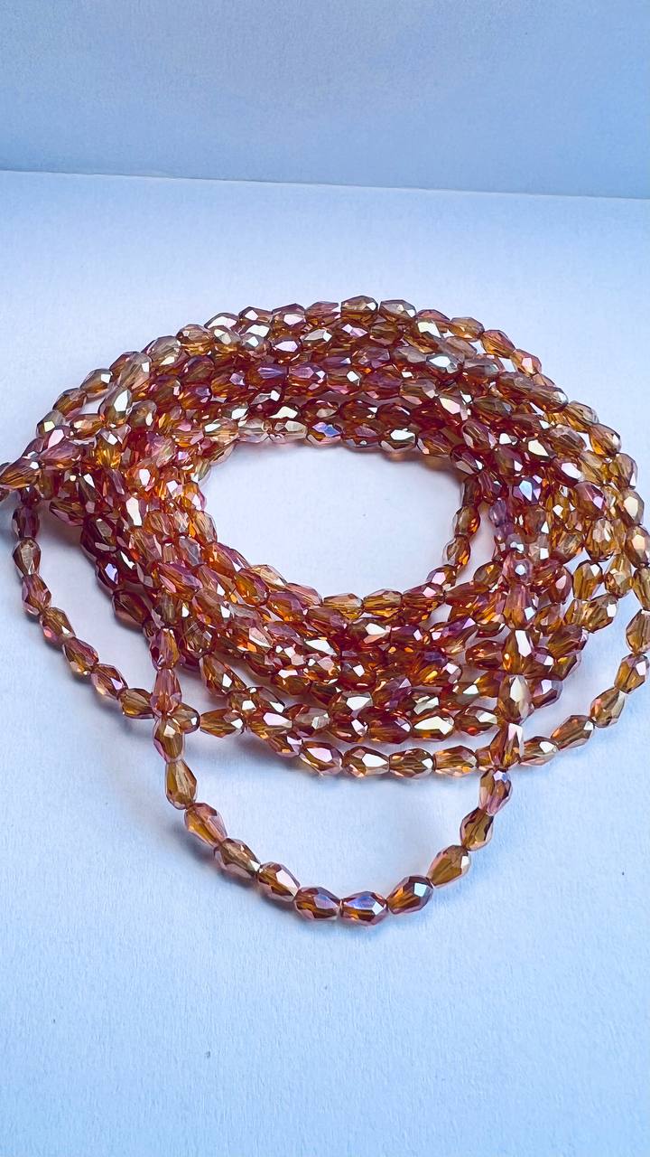 Капелька 4х6 мм, карамельно прозорий Капелька 4х6 мм, карамельно прозорий