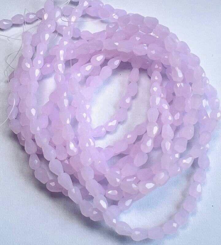 Капелька 4х6 мм, світло рожевий