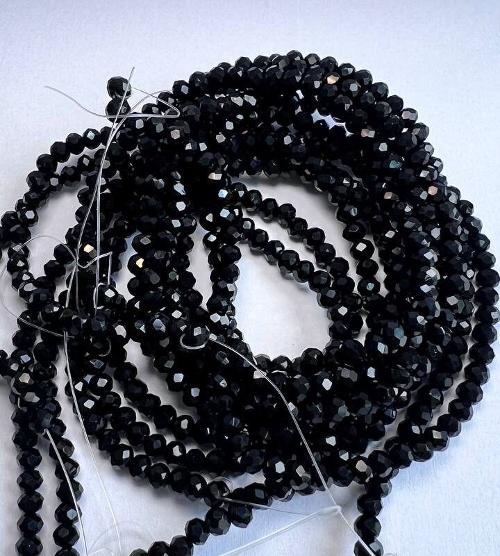 Ронделі 4 мм, чорний натуральний