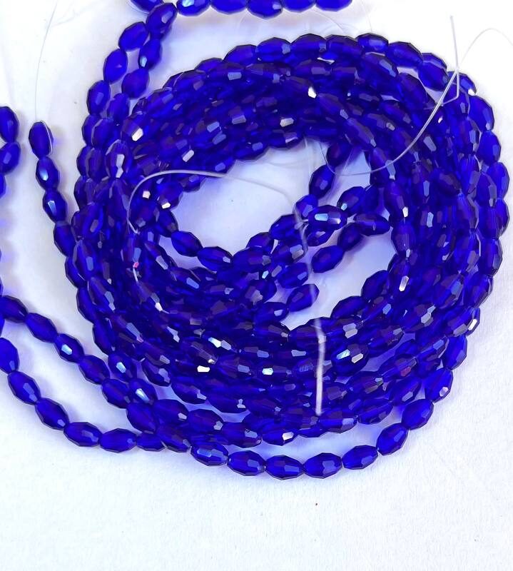 Рис 4х6 мм, синій прозорий