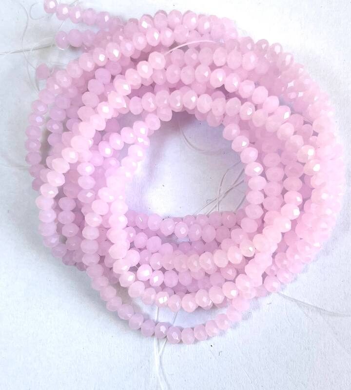 Ронделі 4 мм, світло рожевий