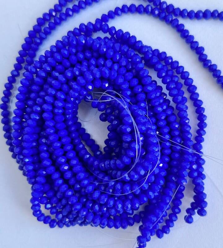 Ронделі 4 мм, волошковий натуральний