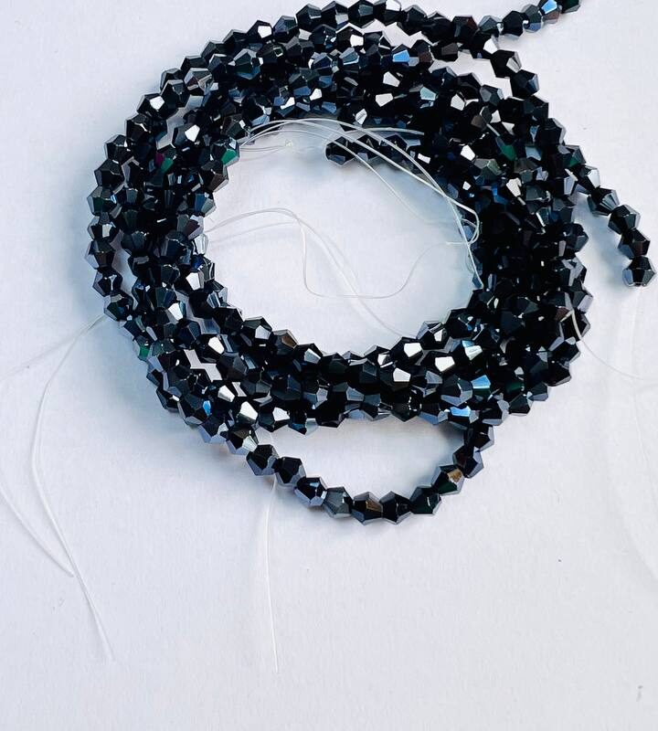 Біконуси 4 мм, графітовий