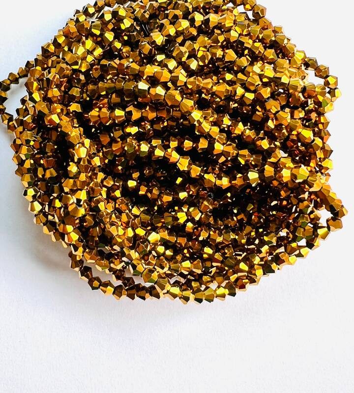 Біконуси 4 мм, золото