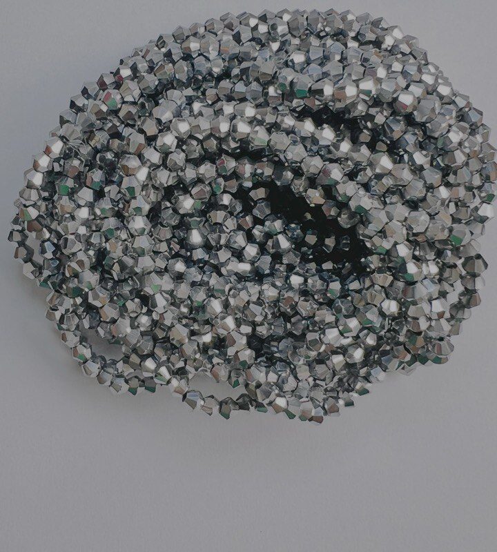 Біконуси 4 мм,  срібло