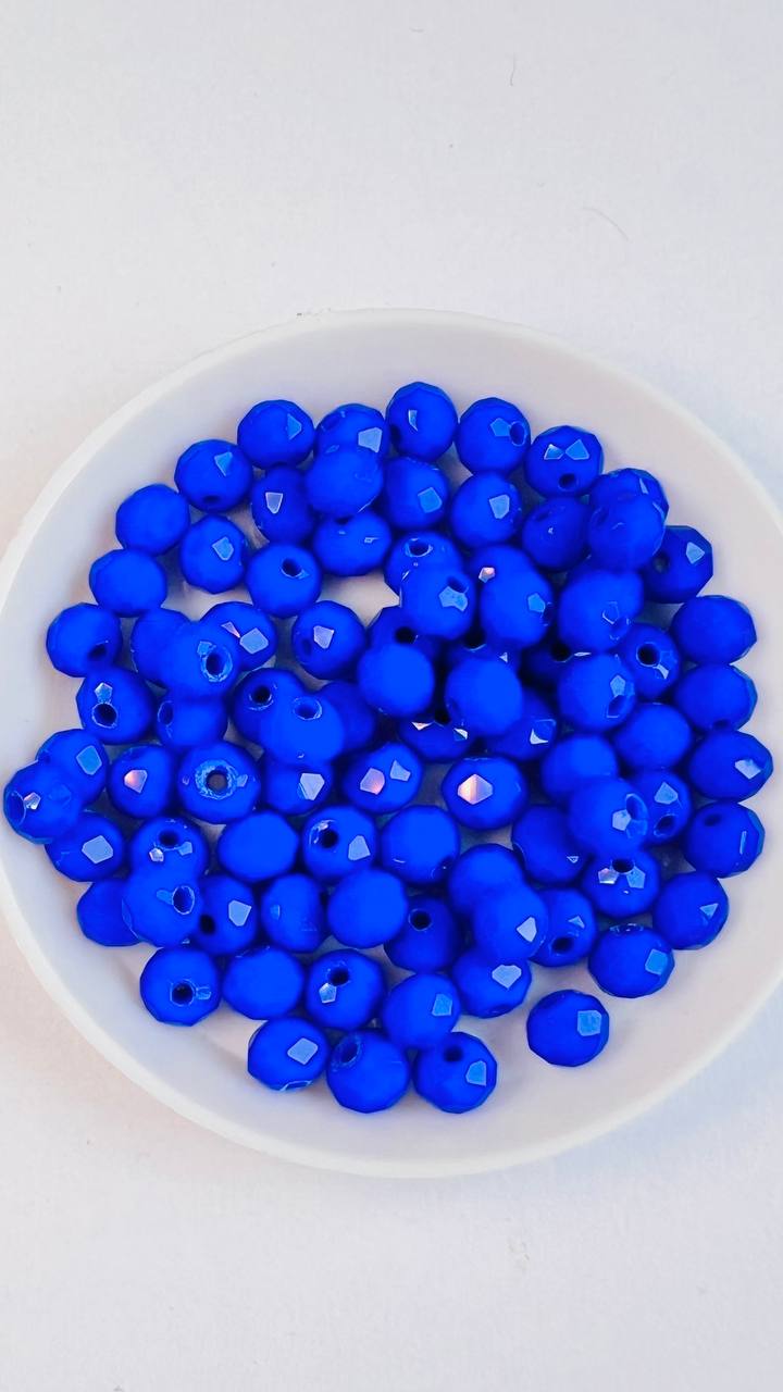 Ронделі 6 мм, волошковий натуральний Ронделі 6 мм, волошковий натуральний