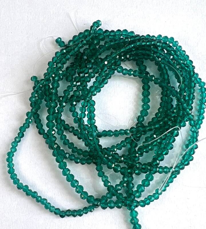 Ронделі 2 мм, бірюзовий прозорий