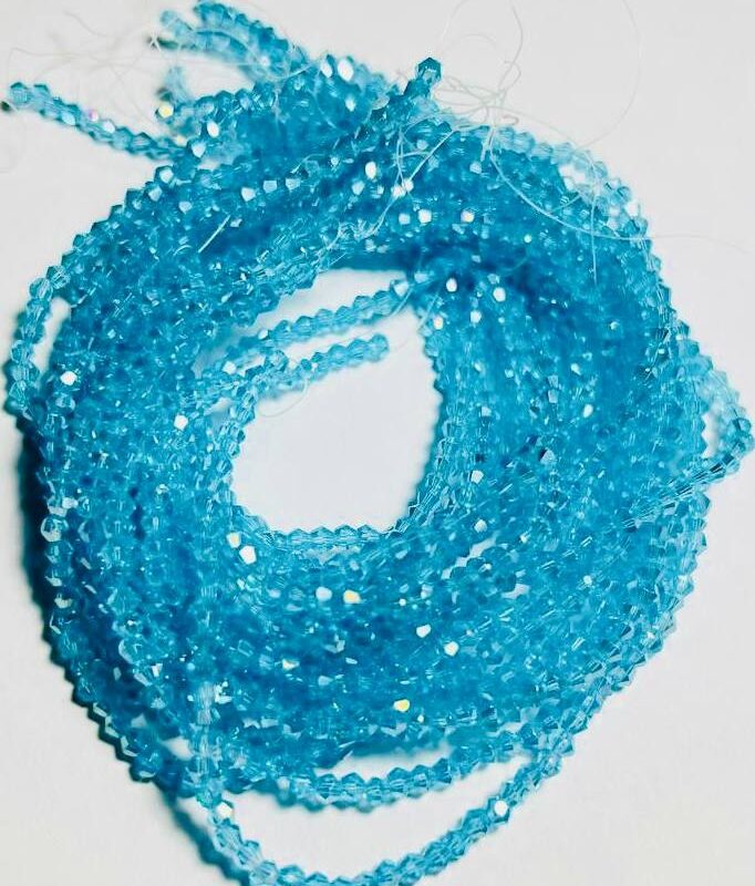 Біконуси 2мм, голубий з переливом