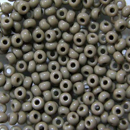 43020 10/0 чеський бісер Preciosa,  сірий, непрозорий