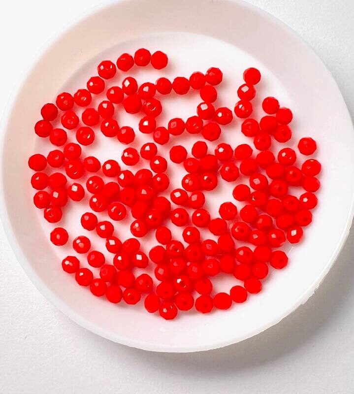 Ронделі 2 мм, червоний натуральний 93170