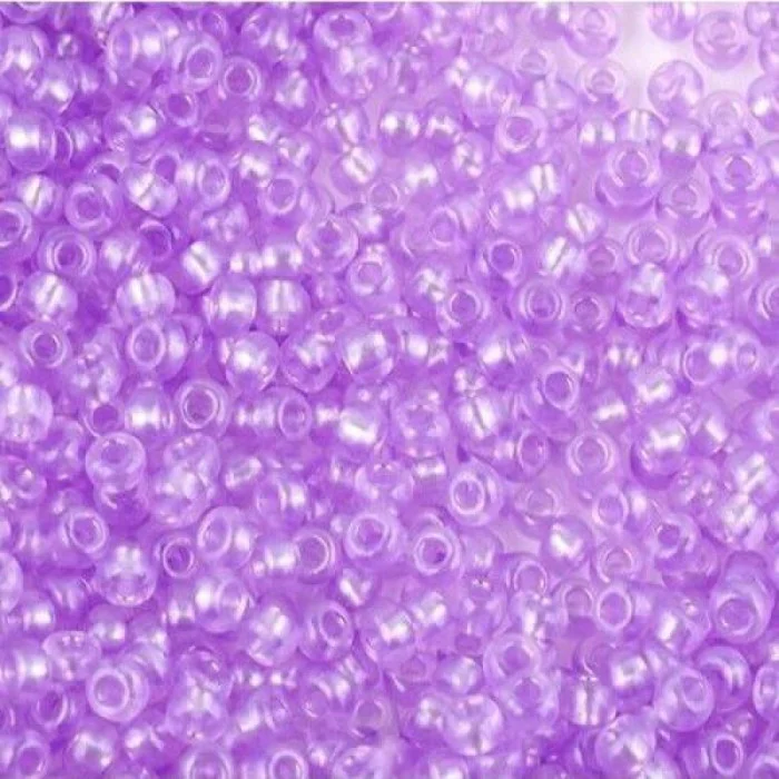08128 10/0 чеський бісер Preciosa, фіолетовий світлий, кристальний перламутровий