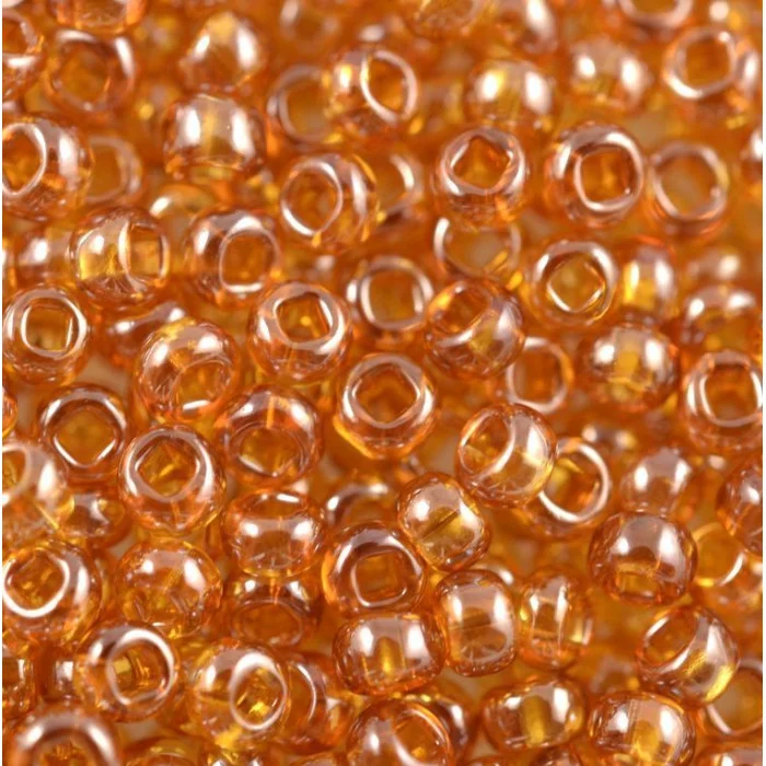 16070 10/0 чеський бісер Preciosa, бурштиновий, прозорий глазурований