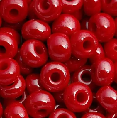 98170 6/0 чеський бісер Preciosa,  червоний яскравий, непрозорий глазурований