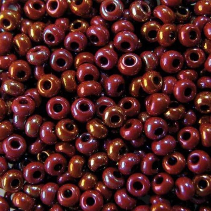 14600 10/0 чеський бісер Preciosa, бордовий, непрозорий райдужний