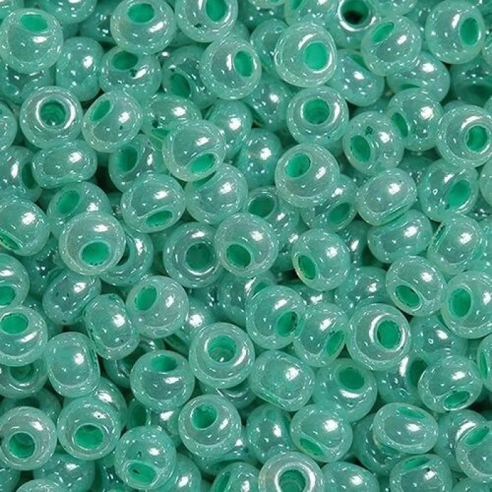 37358 10/0 чеський бісер Preciosa, бірюзовий, непрозорий алебастровий глянцевий