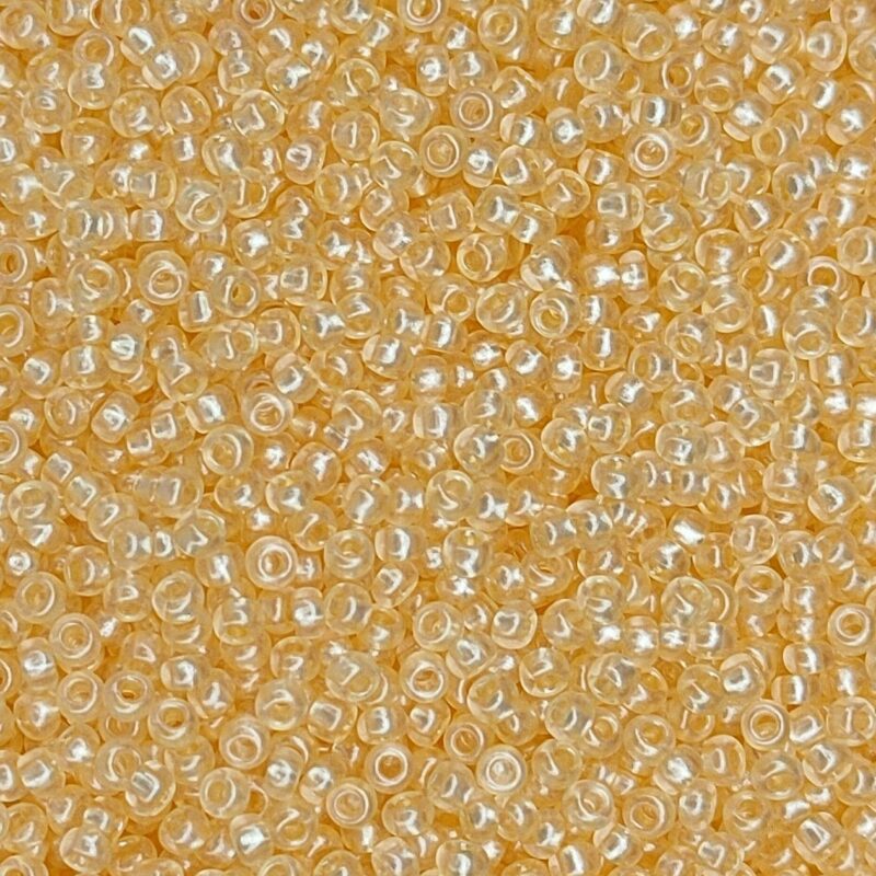 08192 10/0 чеський бісер Preciosa,  помаранчевий світлий, кристальний перламутровий