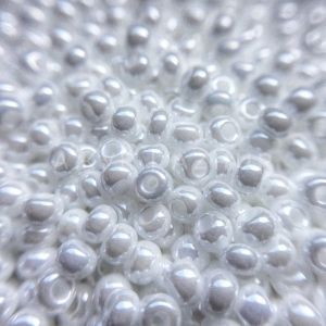 46102 6/0 чеський бісер Preciosa, білий, непрозорий глазурований