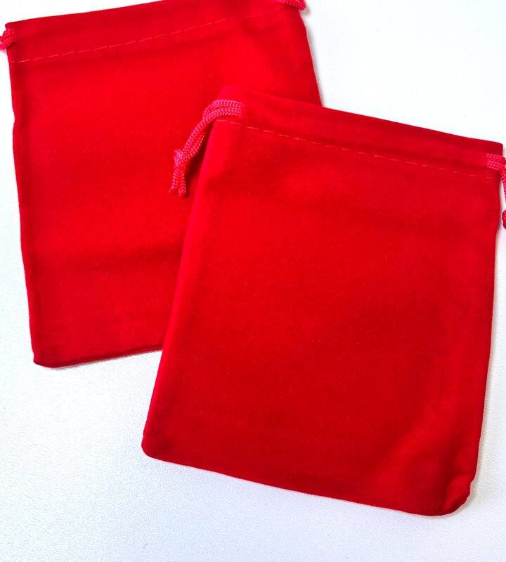 Мішечки бархатні 10х12 см червоні