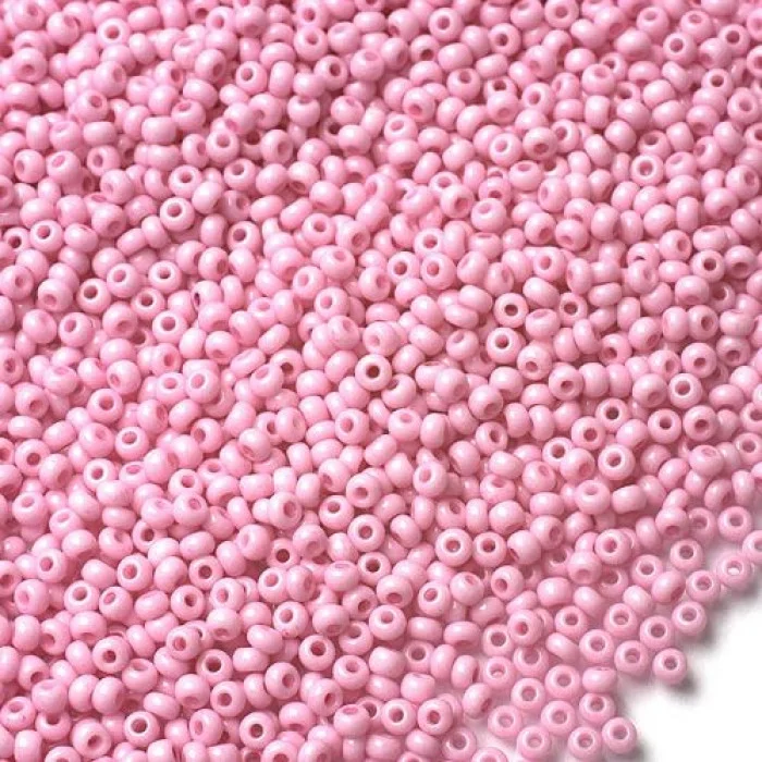 03192 10/0 чеський бісер Preciosa, рожевий, непрозорий крейдяний сольгель