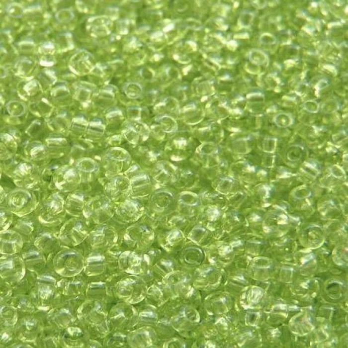 01154 10/0 чеський бісер Preciosa, зелений, кристальний сольгель