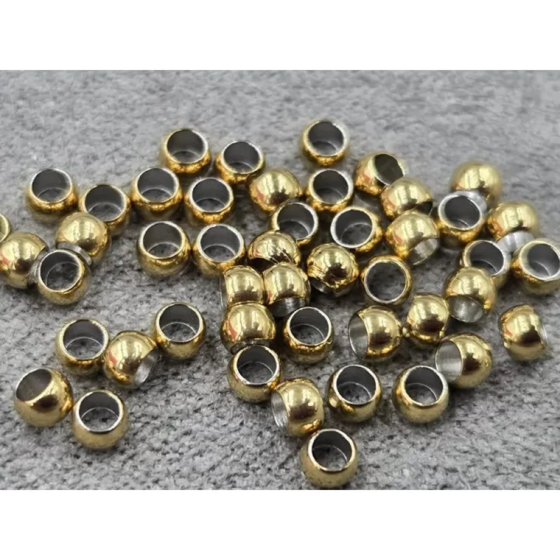 Стопери 3 мм, золото нержавіюча сталь