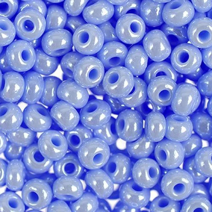 38000 10/0 чеський бісер Preciosa,  блакитний світлий, непрозорий глазурований