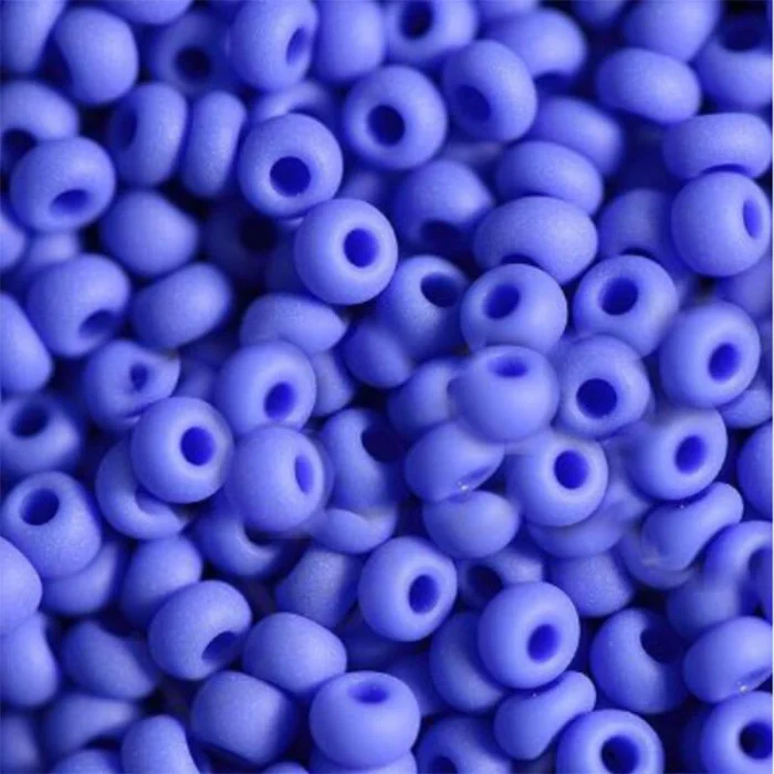 33040 matt 10/0 чеський бісер Preciosa,  блакитний, непрозорий матовий