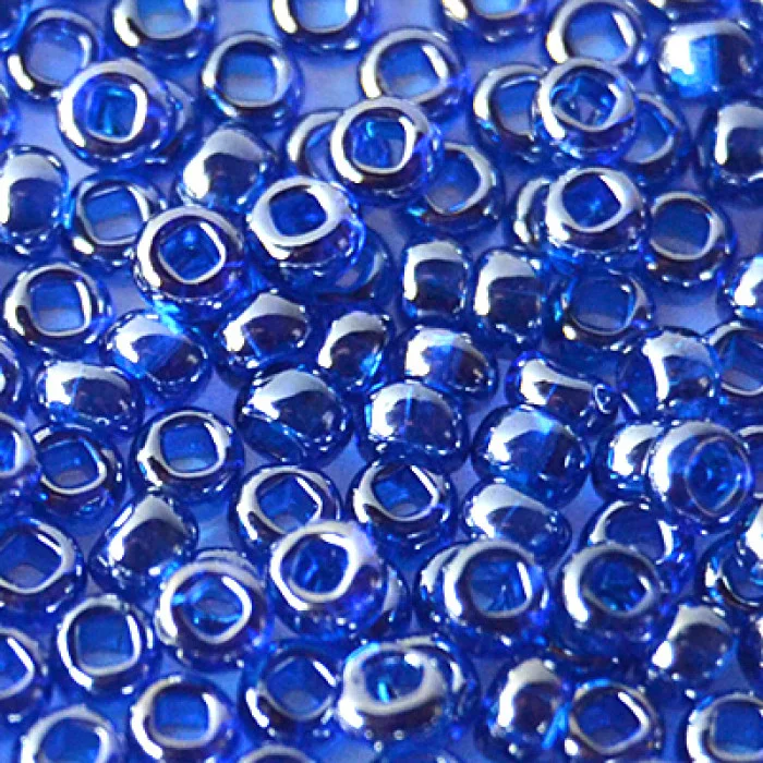 66300 10/0 чеський бісер Preciosa, синій, прозорий глазурований