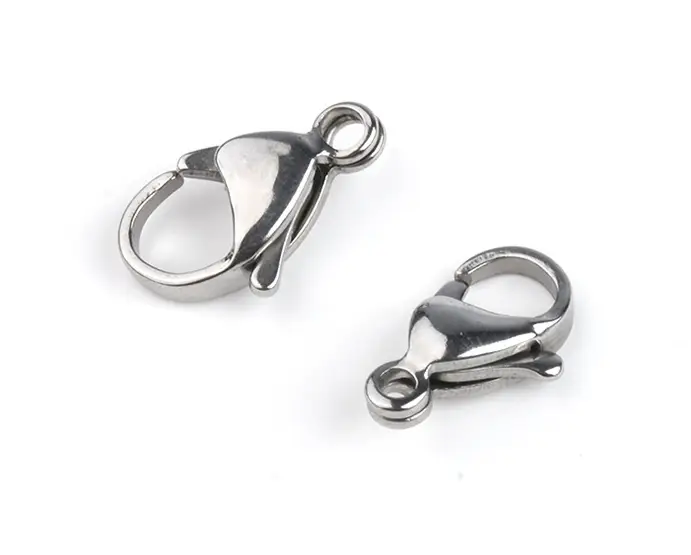 Карабін 12 мм, родіум нержавіюча сталь