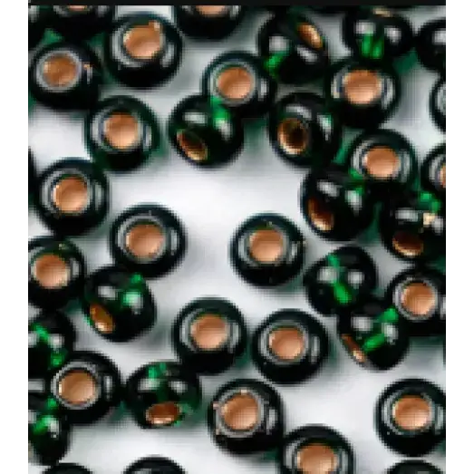 59150 бісер №10 Preciosa Чехія, Глазурований з мідною серединкою