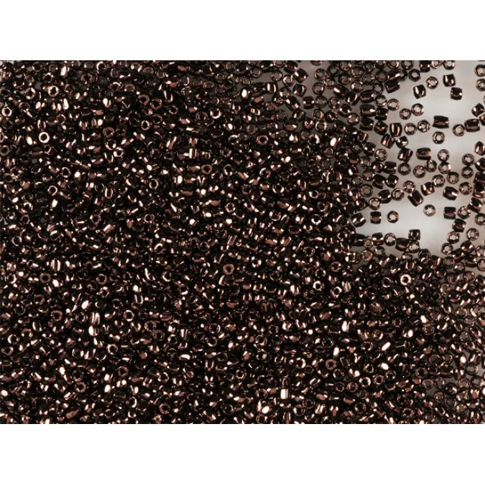 49095 10/0 чеський бісер Preciosa, темно-коричневий, непрозорий глянцевий