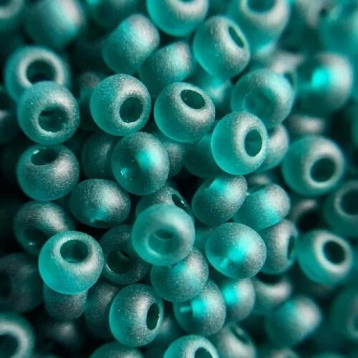 50710 matt 10/0 чеський бісер Preciosa, смарагдовий, прозорий матовий