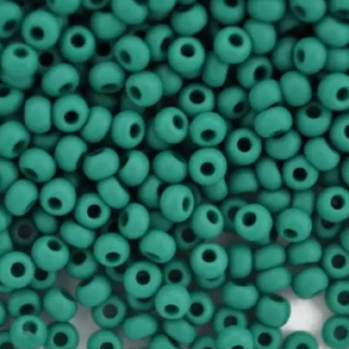 53240 matt 10/0 чеський бісер Preciosa, зелений темний, непрозорий матовий