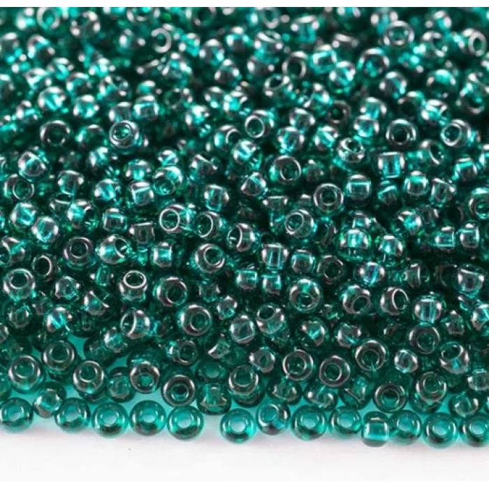 50710 10/0 чеський бісер Preciosa,  смарагдовий, прозорий